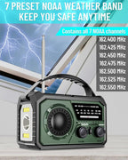 16000mAh Emergency Weather Radio, AM/FM/NOAA Weather Alert Radio Hand - Image 3