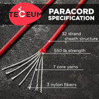 TECEUM Reflective Paracord Rope 1000 – 1000ft/200ft/100ft/50ft – 40+ Colors – - Image 2