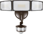 LUTEC 74W 8000 Lumen Motion Sensor Outdoor Lights, 5000K Daylight, IP65 by LUTEC