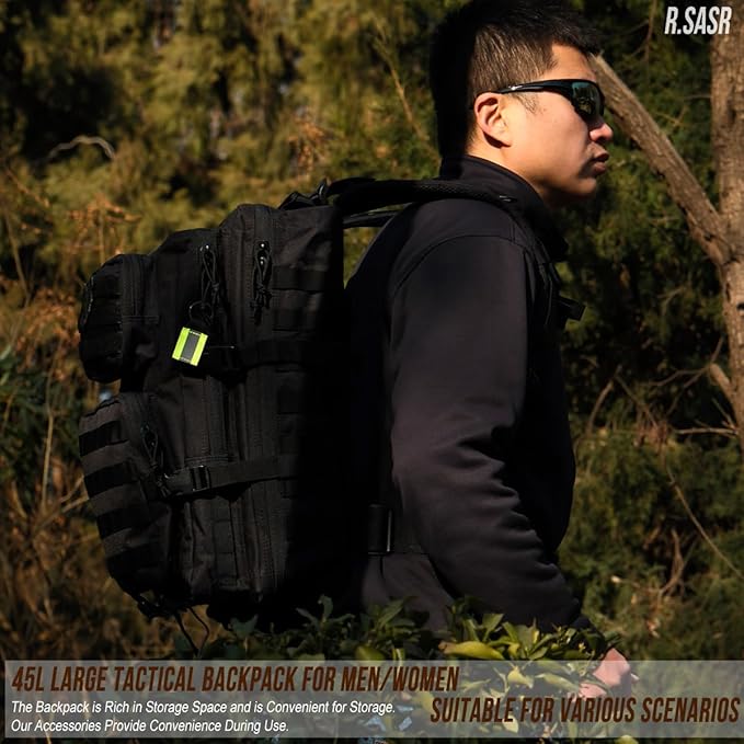 45L Tactical Backpack for Men Women, Military Assault Pack - Image 8