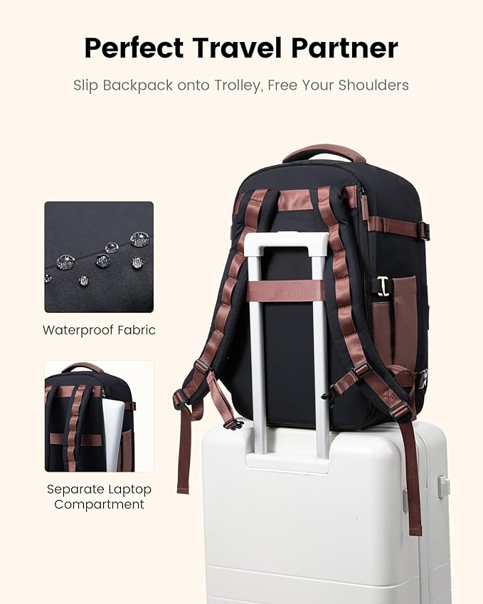 LOVEVOOK 50L Travel Backpack for Men & Women, Airline Approved Carry On Luggage - Image 6