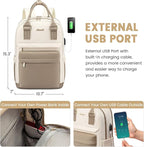 LOVEVOOK Laptop Backpack for Women 14 Inch Laptop Bag - Image 5