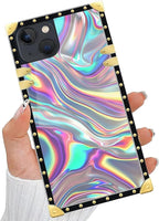 Compatible with iPhone 15 Case, Holographic Abstract Iridescent Textures Luxury - Image 5