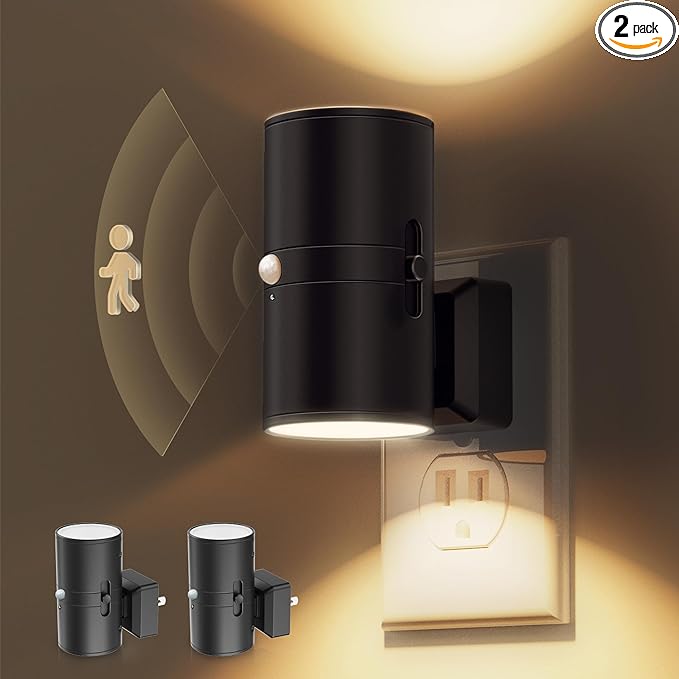 L LOHAS LED Motion Sensor Night Light, Dimmable Night Lights Plug into Wall by LLOHASLED