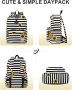 VASCHY Backpack for School, Lightweight Water Resistant Bookbag Casual Daypack - Image 6