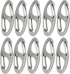 Small Carabiner Clips 1.6 inch Metal Double Sided Spring Gate Snap Hooks by Bytiyar