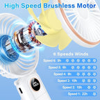 Portable Handheld Fan 5200mAh, USB Rechargeable Foldable Electric Personal - Image 2