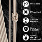 TECEUM 5/32" Paracord Rope 1000 – 1000ft / 200ft / 100ft / 50ft – Tactical - Image 3