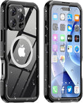 for iPhone 16 Pro Max Case Waterproof, Full Body Underwater Dustproof by Dewfoam