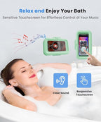 URROY Shower Phone Holder Waterproof One-Touch Open Shower Phone Case Anti-Fog - Image 5
