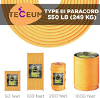 TECEUM 5/32" Paracord Rope 1000 – 1000ft / 200ft / 100ft / 50ft – Tactical - Image 9