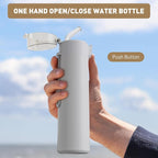 9oz Small Water Bottles with Straw, Mini Water Bottle One-Hand Open Design - Image 5