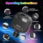 ULANZI U60 RGB Video Lights Black LED Camera Light 360° Full Color Portable - Image 3
