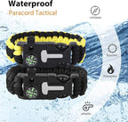 Bracelets, Survival Bracelets for Men Paracord Tactical 5-in-1 Camping Gear Kits - Image 3