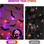 300LED 93 Ft Orange & Purple Halloween Lights 8 Modes Halloween Light Mini - Image 6