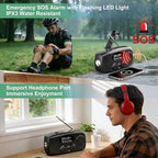 Weather Emergency Radio, Portable Solar AM/FM/NOAA Hand Crank Radio, Cell Phone - Image 5