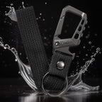 Metal heavy duty key chain carabiner clip bottle opener wrist lanyard ring car - Image 5