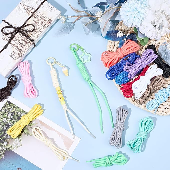 32 Strands 16 Colors 4mm Paracord Keychain Rope Keychaincord 105 FT Polyester - Image 4