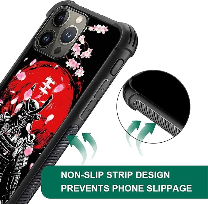for iPhone 15 Pro Max Case, Sakura Japanese Samurai Pattern Graphic Design Girl - Image 7