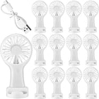 Woanger 12 Pcs Mini Handheld Fan Bulk 3 Speed USB Electric Battery Operated by Woanger