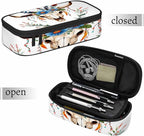 Cow Skull Pencil Holder Bag Bull Head Flowers Feathers Boho Style Pencil Case - Image 7