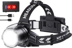 Super Bright Headlamp Rechargeable 99000 Lumens, 7 Modes Head Lamp, Zoomable by HeadlampRechargeable