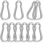 Carabiner, Heavy Duty Galvanized Steel Spring Snap Hook Carabiner Clips by High-PQ