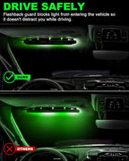HLauto 6Z4J Emergency Dash Strobe Lights: 2x16.8 inch Green White Safety Lights - Image 8