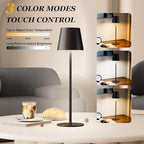 Kakanuo Cordless Table Lamp Rechargeable Black - Image 2