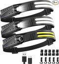 KIDECCE Headlamp Flashlight, 3 Pack Super Bright 2000 Lumen Head Lamp, 230°Wide by LightUpYourLife-KIDECCE