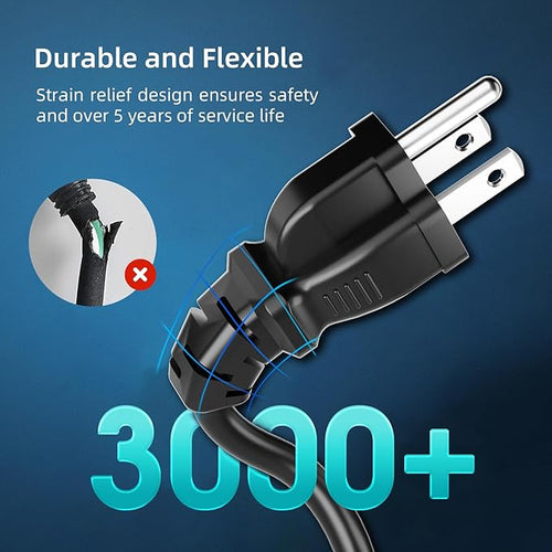 15 FT Outdoor Extension Cord Waterproof, 3-Prong Power Cord, 16 AWG SJTW - Image 2