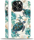 for iPhone 12 Pro Max Case, HH2 Ocean Sea Turtle Nautical Map Hybrid 2 Layer by Unknown