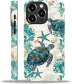for iPhone 12 Pro Max Case, HH2 Ocean Sea Turtle Nautical Map Hybrid 2 Layer by Unknown