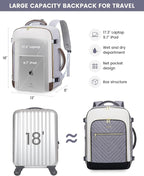 LOVEVOOK Large Travel Backpack for Women, TSA Carry on Backpack for Airplanes - Image 5