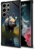 for Samsung Galaxy S24 Ultra Case, Rhino Water Marshes Pattern Graphic Design - Image 2