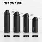 POWCAN 18 oz Insulated Water Bottle: 2-in-1 Push-Button Spout & Quick-Flip Straw - Image 8