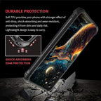 for Samsung Galaxy S21 Plus Case, Star Cave Hungry Wolf Pattern Graphic Design - Image 2