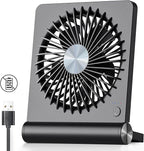 Koonie USB Fan, Strong Wind Ultra Quiet Small Desk Fan 220° Tilt Folding 3 by Koonie