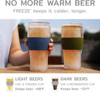 Host FREEZE Beer Glasses, Frozen Brew Mugs, Freezable Pint Glass Set, Insulated - Image 3