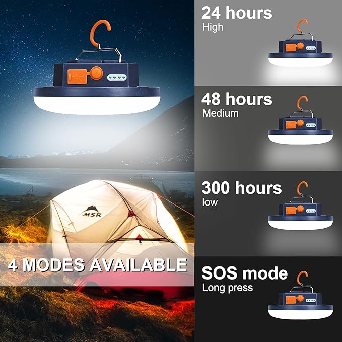 IODOO 16500mAh Rechargeable Camping Light - Image 4