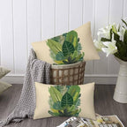 Tropical Leaves Palm 12 X 20 Throw Pillow Covers Set of 2 Green Tree Banana - Image 6