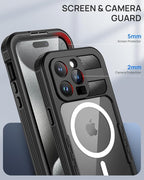 Lanhiem Magnetic for iPhone 15 Pro Max Waterproof Case, Built-in Privacy Screen - Image 7