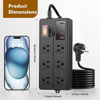 6FT Outdoor Waterproof Power Strip Surge Protector - Image 8