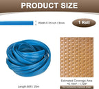 M METERXITY 1-Pack Wicker Repair Kit, 8mm x 66ft/20m Plastic Flat Rattan - Image 3