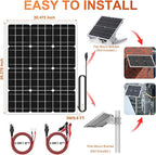 SUNER POWER 24V 50W Solar Battery Charger Maintainer, Built-in Ultra Smart MPPT - Image 7