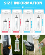 WRELS Running Collapsible Flask TPU Soft Water Bottle, Lightweight Hydration - Image 2