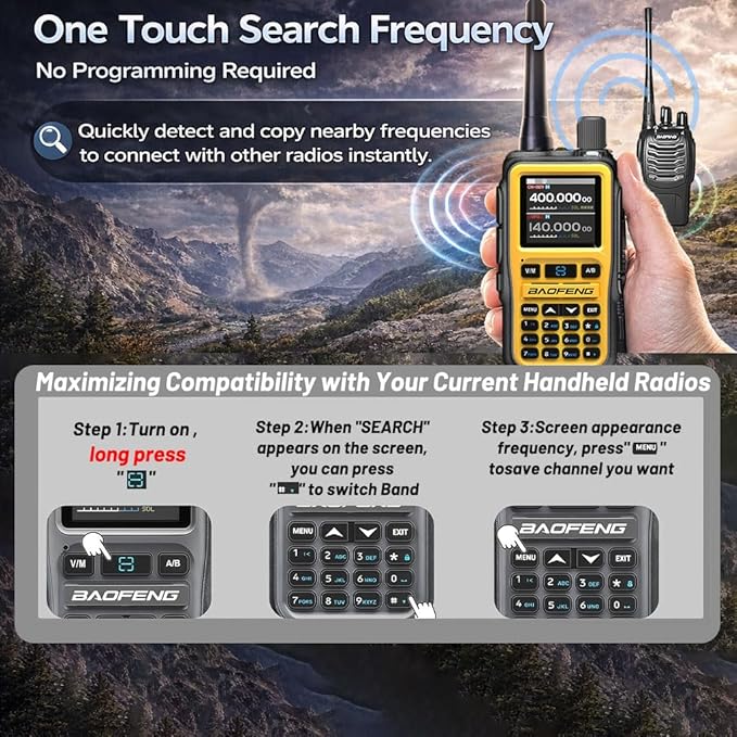 BAOFENG UV-5R Mini Ham Radio: Long Range Handheld Two Way Radio - Image 5