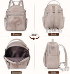 Mini Backpack Purse for Women, Embossed Leather Small Backpack Fashion Travel - Image 4
