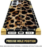 Compatible with iPhone 16 Plus Case, Seamless Gold Chain Leopard Luxury Golden - Image 4