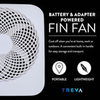 Treva 10-Inch Portable Fan, Powered by Battery and/or AC Adapter - Image 5